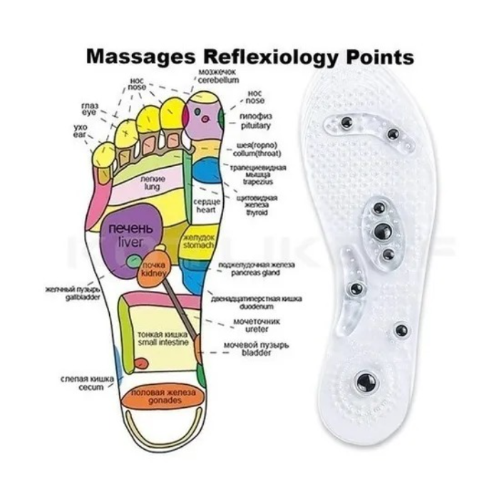 Plantillas De Silicona Magnetoterapia Reflexologia 8 Imanes - Imagen 5