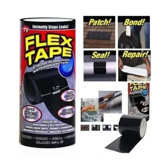 Cinta Multiuso Pega Todo Autofusion Negro 7.2 Flex Tape - Imagen 2