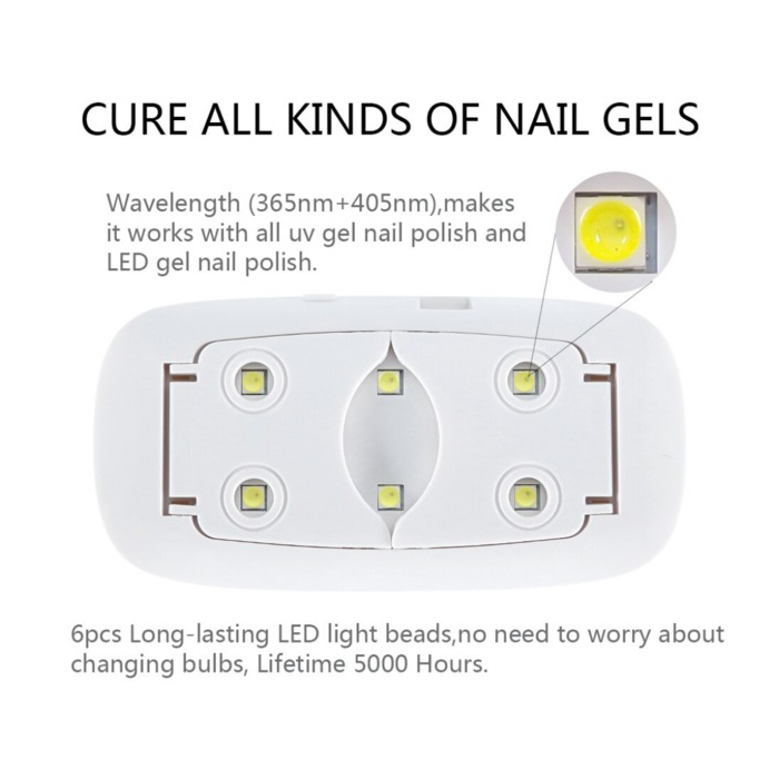 Cabina Led Uv Sun Mini 6w Secado Uñas Esculpidas Gelificadas (Liquidacion) - Imagen 4
