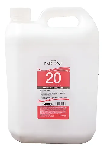 Oxidante Crema Aclarante Nov 20vol Emulsión 5lts Peluquería Blanco