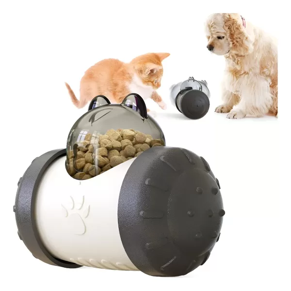 Dispensador Interactivo Snacks Para Mascotas Juguete Color Negro